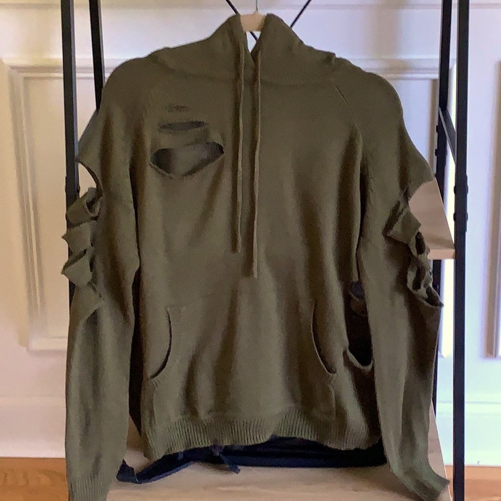 LF Distressed Hoodie Sweater
